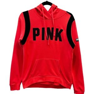 PINK Victoria’s Secret, Hot Pink Pullover Hoodie, Cotton/Polyester, Women’s XS